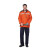 苏识SSLB027 常规款冬季加厚长袖工作服 简约舒适棉衣外套 创意个性连帽制服 防寒(颜色:橘红色)M-XXXXL
