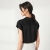 VKHV品牌23姆米双桥真丝衬衫女短袖2024夏季新款T恤桑蚕丝无袖上衣 黑色 M