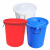 越越尚  加厚塑料水桶食品级饮用水桶工业储水塑料圆桶厨房大号垃圾桶  红色无盖60L  YYS-ST-207