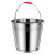 金固牢 不锈钢水桶 洗车储水桶圆桶冰桶手提厨房用油桶拖地桶带磁提水桶 22cm