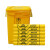 现货批发加厚手提式 一次性平口式黄色垃圾包装袋 手提式4872cm3丝1000个件