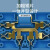 雅奇180旋转插座转换器超薄一转三靠墙扩展电源转换器转换插头转换头 插座转换器（蓝色）