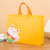 无纺布手提袋定制服装店购物包装袋子覆膜袋送礼品袋logo定做 猫 50个小号宽32*高27*侧10