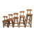 爱美穗全实木餐椅简约休闲咖啡厅奶茶甜品店木质靠背椅家用实木椅子 深碳化色