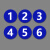 本安 亚克力数字牌号蓝色(10个)10cm工位号牌更衣柜号码牌贴可定制 BSZ13