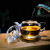 enslife天然精品原矿水晶茶具素面纯净茶壶茶室器皿泡茶壶中式高端茶器 素面水晶茶壶 280ml 单壶(不带小杯)