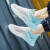 AXRX2023新款潮流运动鞋男款夏季大网眼网鞋网面透气薄款镂空跑步跑鞋 白蓝 39