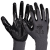 （12双）ansell安思尔48-125浸胶耐磨防滑透气涂掌涂胶PU工作干活劳动防护维修工地建筑手套 丁腈涂掌灰色手套12双 大码