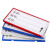 亿箬 磁性标签卡仓库货架标识牌库卡文件柜磁性卡套6*8cm强磁蓝白红颜色可备注（10个装）
