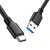 USB3.0转Type-C数据线 适用华为荣耀三星小米安卓手机 US184  黑 0.5米