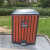 户外垃圾桶分类环卫 商用室外公园景区小区 大号金属果皮箱不锈钢 户外钢木单桶