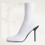 巴黎世家（BALENCIAGA）24新款女鞋 Anatomic 110 毫米灰白色罗纹针织踝靴 36