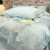 水星系列A类夏季180支冰丝四件套天丝被套双面水洗真丝滑裸睡被罩 伴夏-薄荷绿 适用于1.5米床床单款搭配2.0*2.