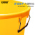 安赛瑞 医疗垃圾桶 圆形加厚无盖分类桶 医院诊所实验室回收箱 60L 黄色 7F00254