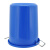 中典 YJ-E132 带盖金属提手大水桶 工业环卫物业垃圾桶 60L蓝色