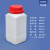 水杉1000ML大口方瓶工业级加厚密封全规格方瓶实验瓶大口径塑料瓶液体粉末分装瓶 1000ml-白色（配红色盖子）