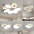 客厅吸顶灯2023年新款简约现代白色卧室餐厅广东中山套餐吸顶灯具 方形55cm 三色变光