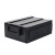 加厚静电件盒带盖零件盒黑色电子器件工具收纳盒ESD塑料小盒子导电盒物料周转箱 中号抽屉式16512060mm有隔板