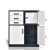 COFLYEE办公室铁皮文件柜子带锁资料档案柜抽屉小矮柜工具阳台储物柜定制 一斗一门咖白 0.7mm