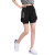 艾伦伯顿（Alen Botun）运动短裤女三分裤夏季薄款大码宽松马拉松速干防走光瑜伽健身跑步 黑色 M