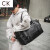 CK男士单肩斜挎包男大容量商务旅行包男出差手提行李包运动健 咖色材质升级款