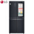 LG敲一敲系列冰箱 530升超大容量十字对开门 主动kang菌无霜变频  制冰盒 以旧换新 午夜黑 F520MC71