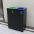 迪恩斯（DEANS）垃圾分类垃圾桶室内四分类不锈钢大号加厚垃圾箱无盖直投商场大厅创意果皮箱D-218 组合新款