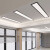 凯迪拉曼超薄嵌入式led长条灯会议室暗装平板灯办公室顶灯过道走廊吊顶灯 嵌入式薄办公灯20x120cm黑壳白光