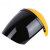 冰禹 耐高温氩弧焊防护面罩 透明有机玻璃焊接 电焊黄顶面罩 黑色 BYC-96 
