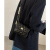 酷奇袋鼠（KUQIDAISHU）菱格链条包包女2024新款潮时尚小方包小众百搭ins单肩包斜挎包 女 黑色