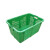 加厚塑料周转筐长方形大号蔬菜抬用箩塑胶框网眼运输箱服装收纳筐 绿色 外径530x360x270mm