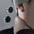 QMXD耳钉男潮韩版嘻哈男士耳钉黑色耳饰新款简约学生耳饰品 一对