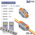 爱帛哆（AIBODUO）可固定式电线接线器快速接线端子排插拔式连接器快速接头多进多出 223-2P/10只