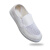 上柯 B3383 PVC底白皮革防静电鞋 无尘洁净电子实验室工作鞋 白皮革单孔网眼鞋 37码 (235mm)