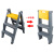 海斯迪克 折叠三步梯凳 多功能防滑洗车登高塑料梯子 灰黄 HKCL-950