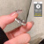 岚珊白贝母钛钢戒指女小众设计感素圈戒指情侣对戒尾戒轻奢食指环 【银色】白贝母戒指-5#