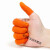 适用一次性手指套耐磨加厚护指护伤防滑橡胶指头保护套指甲防护拇指套 橙色防滑 M/中号 10只装