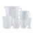 84消毒液量杯 塑料刻度杯100ml 250ml 500ml 84消毒液量杯耐用加 量杯六件套(无盖)