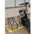 斯奈斯 自行车停车架停护栏电动车摆放架车架子 2米分体卡位式电动车黑黄