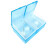 鸣固  干燥一体式温度计消毒盒口表灸针镊子美甲纹绣收纳塑料盒 小号二合一:蓝盖+黄盖