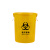 加厚废物垃圾桶黄色诊所用损伤性圆形大号分类中号超大号 *60K生活垃圾桶（无盖）