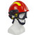 东安 17款消防头盔 抢险救援头盔 消防员安全帽红色防护头盔 配护目镜带灯架