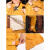 牛皮电焊工作服焊工防烫皮衣耐高温电焊防护服防阻燃隔热焊接皮裤 T黄色单层全皮裤子 L