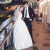 婔垛坊影楼婚纱挂脖复古韩式摄影主题拍照服装旅拍白色简约优雅礼服 白色 XS