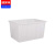盛美特加厚塑料水箱长方形无盖蓄水储物箱养鱼方桶 90L白色