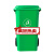户外垃圾桶大号商用240升小区室外分类120L环卫桶带盖100升塑料筒 100升加厚桶配盖+标准轮+脚踏