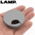 LAMP蓝普设备收纳盒电脑桌线孔盖穿线孔盖孔洞装饰盖45/55孔 45mm孔用:黑色