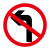 定做道路交通标志指示牌 限高牌减速慢行圆形三角形方形反光铝板牌禁止通行禁止左转禁止鸣笛限速5公里 JZTX-08 非机动车道 40*40cm
