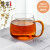 雅集玻璃杯琥珀把茶水分离耐热家用办公透明带过滤带盖泡茶杯 容天杯400ml(琥珀把) 400mL(不含)-600mL(含)