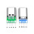 Type-C公头夹板带PCB焊线接头TPC 5PIN插头测试母座USB3.1公母头 Type-c 5pin母头(5个装